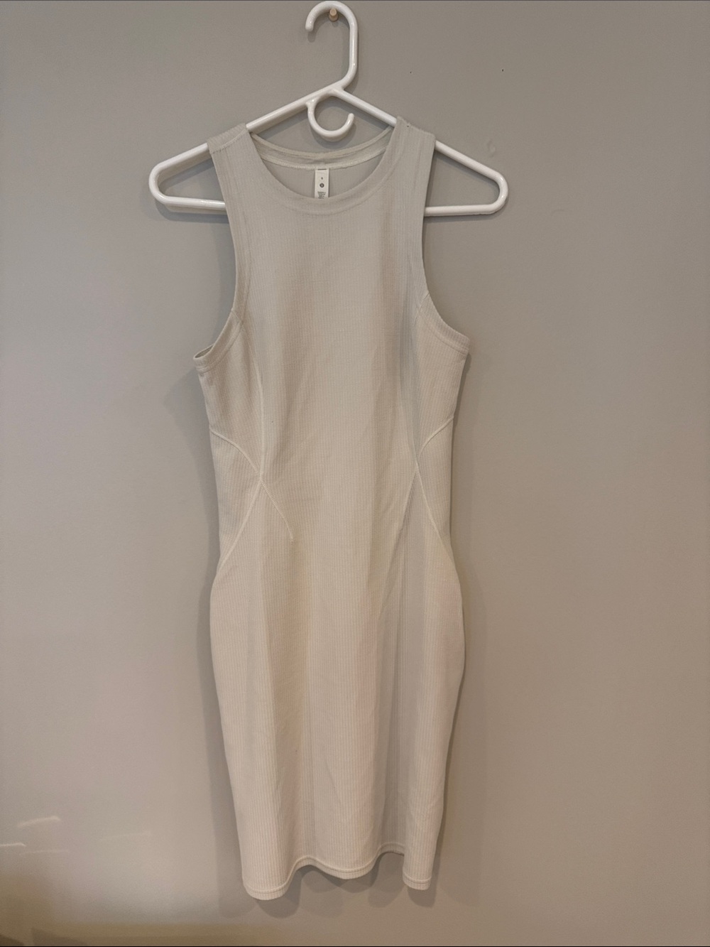 lululemon athletica Sleeveless Ribbed Midi Dress in Cream